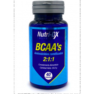 AMINOÁCIDOS RAMIFICADOS BCAA´S 2:1:1 60 CÁPSULAS NUTRI-DX