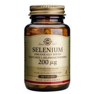 Selenio 200 Mcg. (Sin Levadura). 100 Comprimidos. Solgar