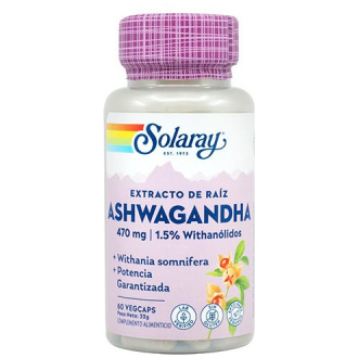 ASHWAGANDHA 470 MG - 60 CÁPSULAS VEGETALES-SOLARAY