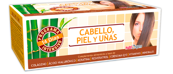 CABELLO, PIEL Y UÑAS 14 VIALES 10 ml NUTRIORGANS