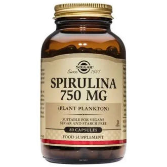 Spirulina  750 mg 80 capsulas - Solgar