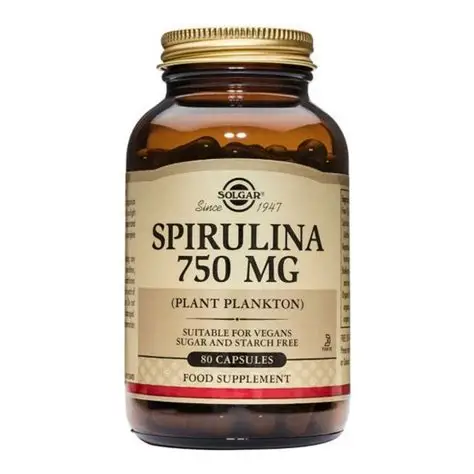 Spirulina 750 mg 80 capsulas - Solgar